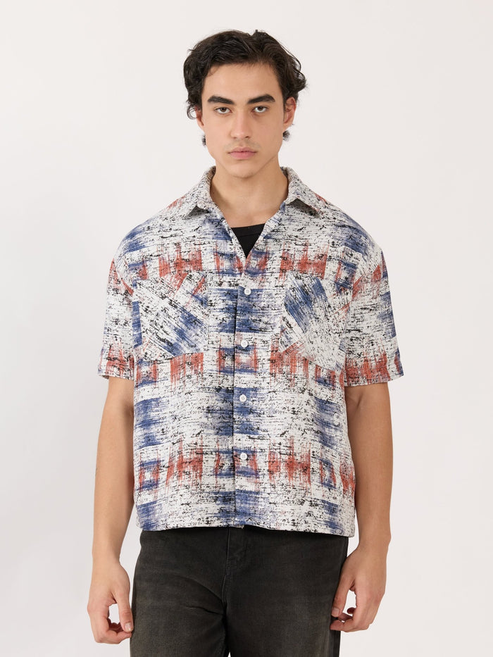 Temito - Oversized Halfsleeve Check Shirt - Red