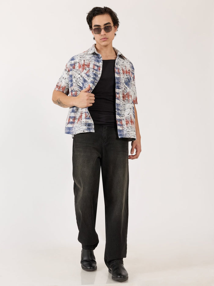 Temito - Oversized Halfsleeve Check Shirt - Red
