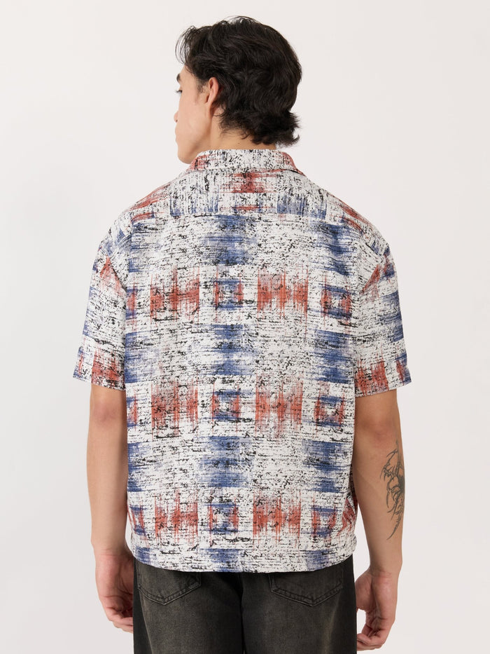 Temito - Oversized Halfsleeve Check Shirt - Red