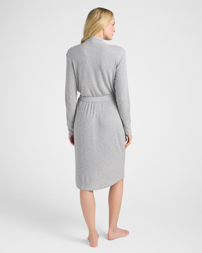Heather Grey $|& PJ Salvage Textured Essentials Robe - SOF Back