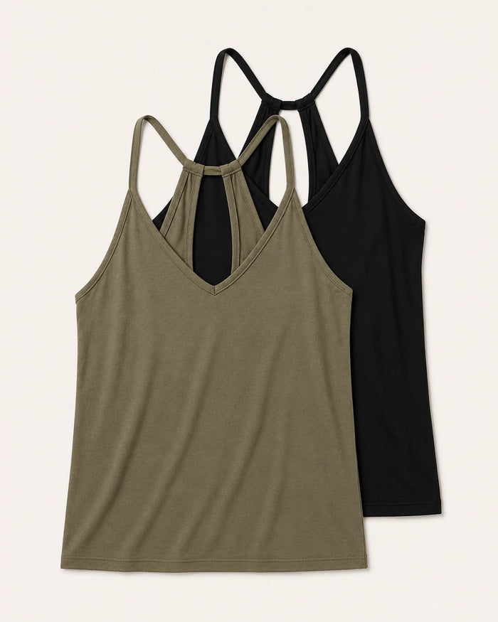 Black/Olive Night 2 Pack $|& W. by Wantable The Allure Core Tank