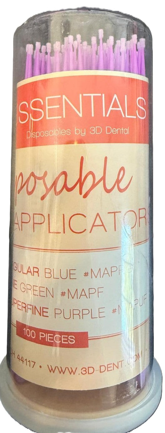 The Essentials Disposable Micro-Brush Applicators – Super-Fine Purple (400 Pack)