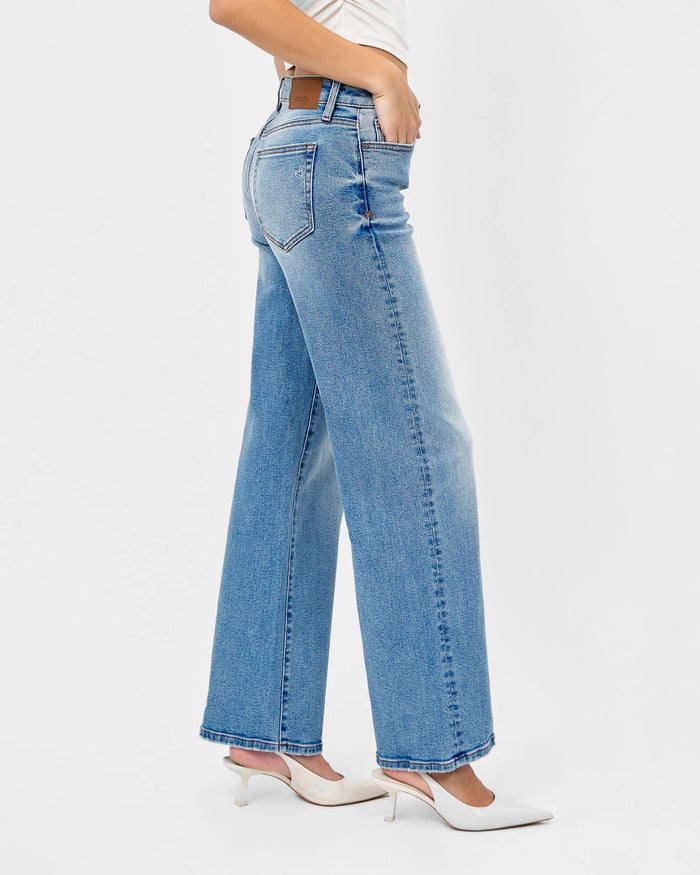 Medium Wash $|& Hidden The Logan Dad Jean - Hanger Front