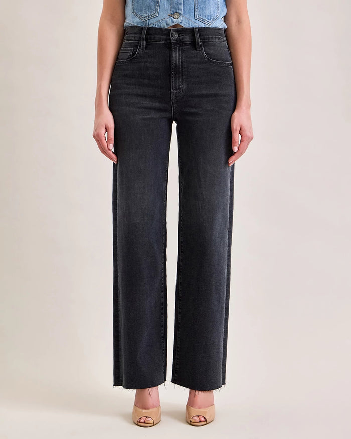 Grey $|& Hidden The Logan High Rise Dad Jeans - VOF Detail