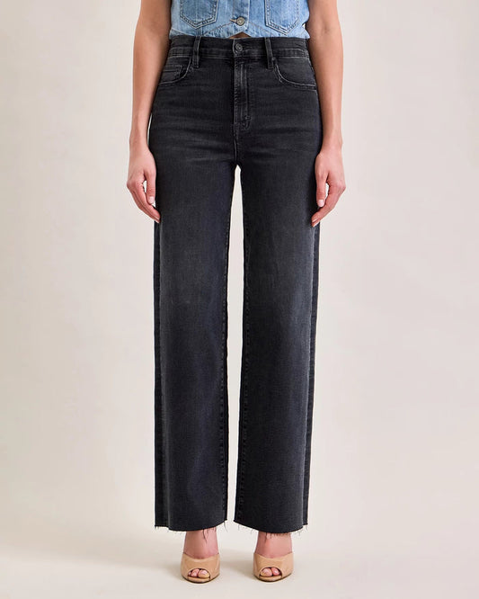 Grey $|& Hidden The Logan High Rise Dad Jeans - VOF Detail