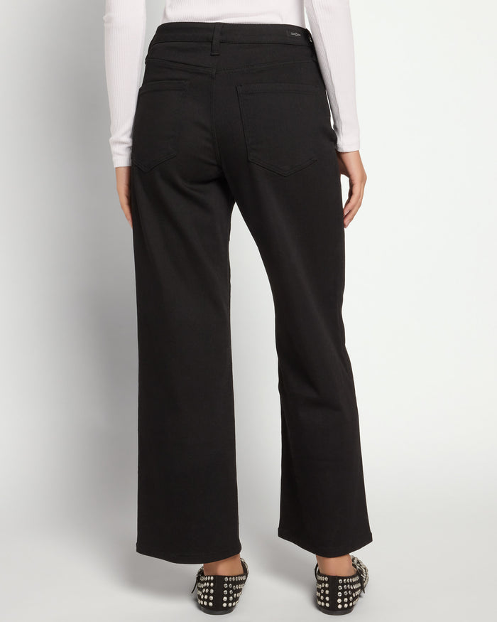 Black Rinse $|& Liverpool The Stride Wide Leg Jeans - SOF Back