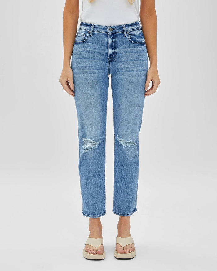Medium Wash $|& Hidden The Tracey Straight Leg Jean - VOF Detail