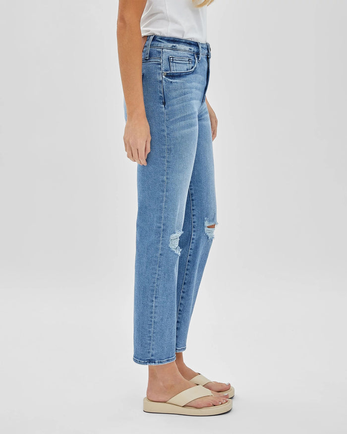 Medium Wash $|& Hidden The Tracey Straight Leg Jean - Hanger Front