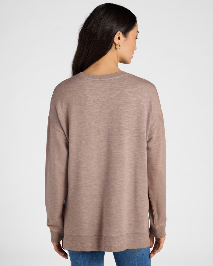 Tavern Taupe Slub $|& Thread & Supply Tiana Top - SOF Back