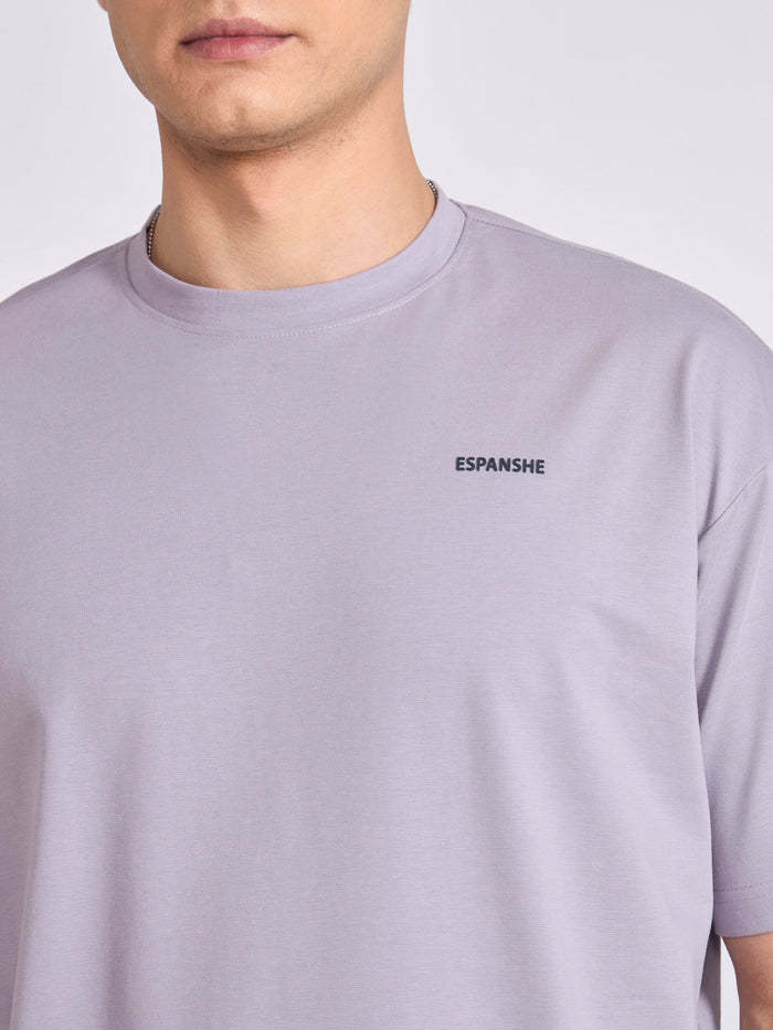 Men's Oversized Round neck T Shirt in  Galatic Lilac