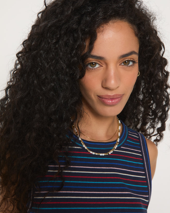 Mariner Midnight Multi Stripe $|& SEAS Together Again Tank - SOF Full Front