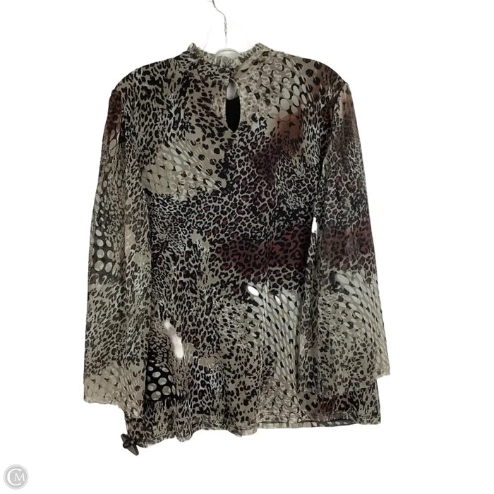Top Long Sleeve By Chicos In Animal Print, Size: Xl