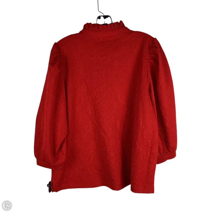 Top Long Sleeve By Crown And Ivy In Red, Size: Xlp