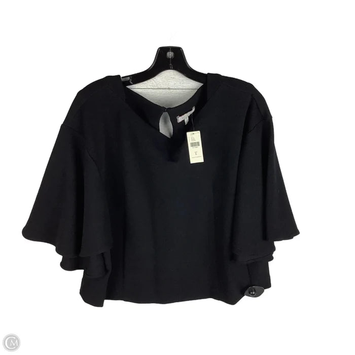 Top Short Sleeve By Eri + Ali In Black, Size: L