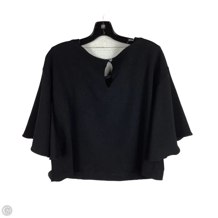 Top Short Sleeve By Eri + Ali In Black, Size: L