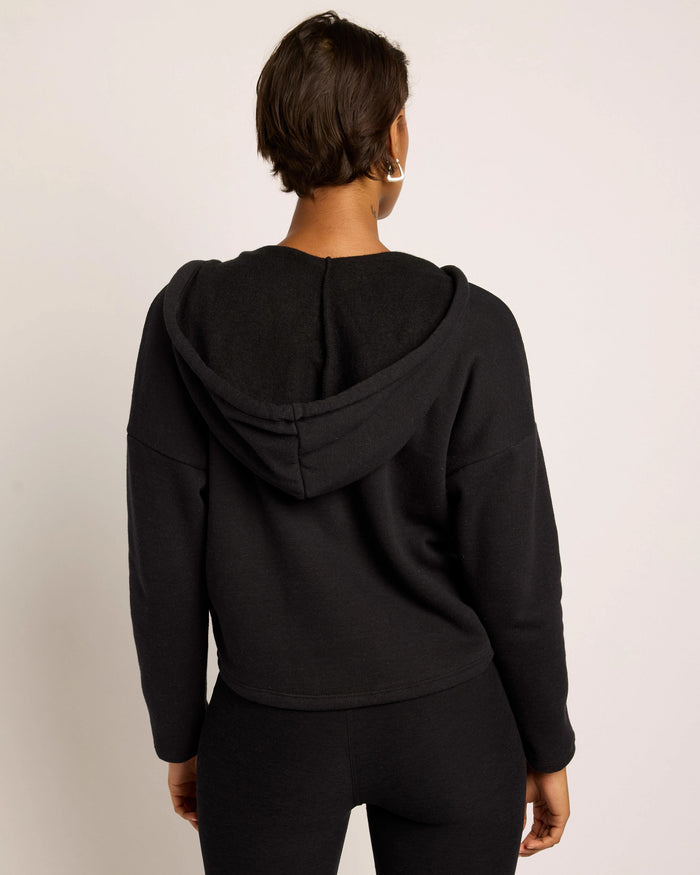 Black $|& Interval Tri-Blend Fleece Graceful Hoodie - SOF Back