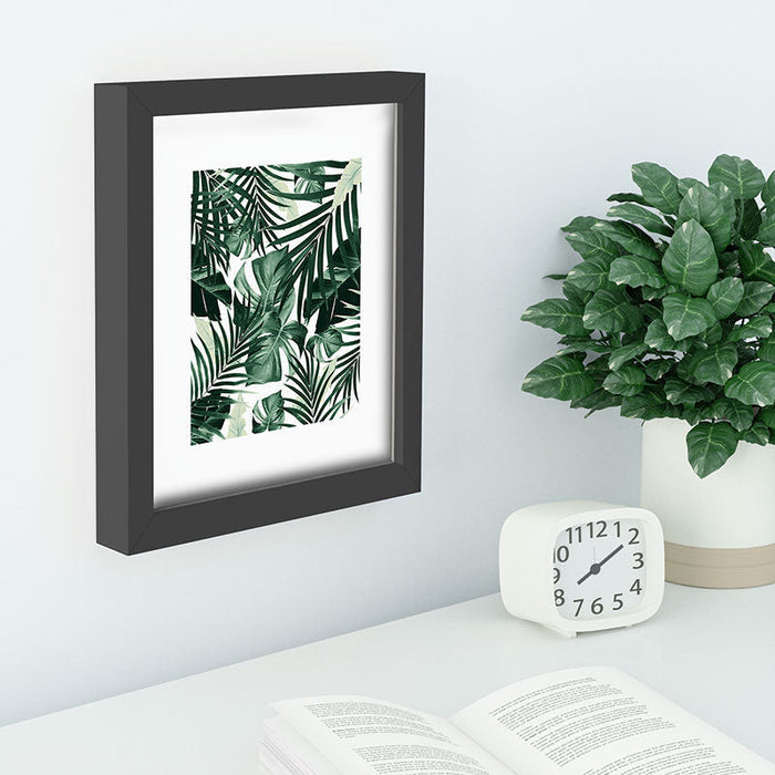 Tropical Jungle Leaves 4 Recessed Framing Rectangle