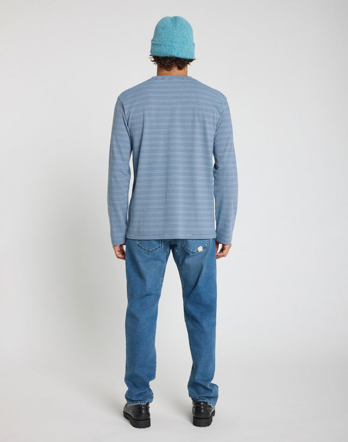 tshirt manches longues bluestripe PULLIN en coton
