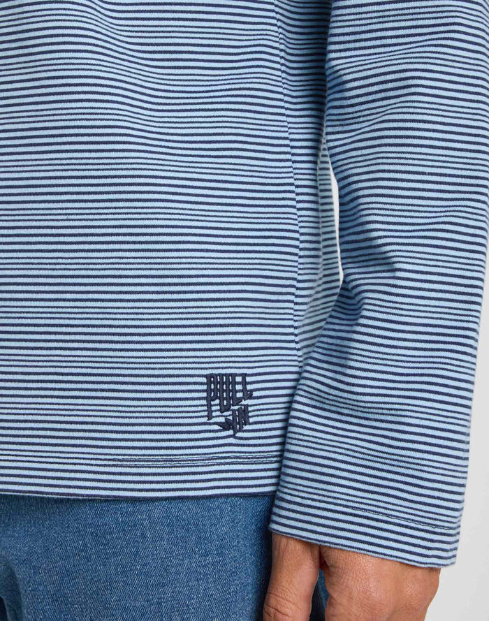 tshirt manches longues bluestripe PULLIN en coton