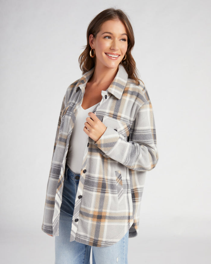 Charcoal Taupe Plaid / XS