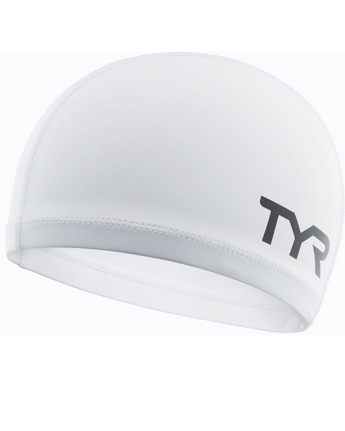 TYR Silicone Comfort Swim Cap Equipment TYR White