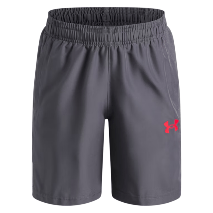 Under Armour Junior's 2 Piece Co Ord Set Grey/Red T-Shirt & Shorts