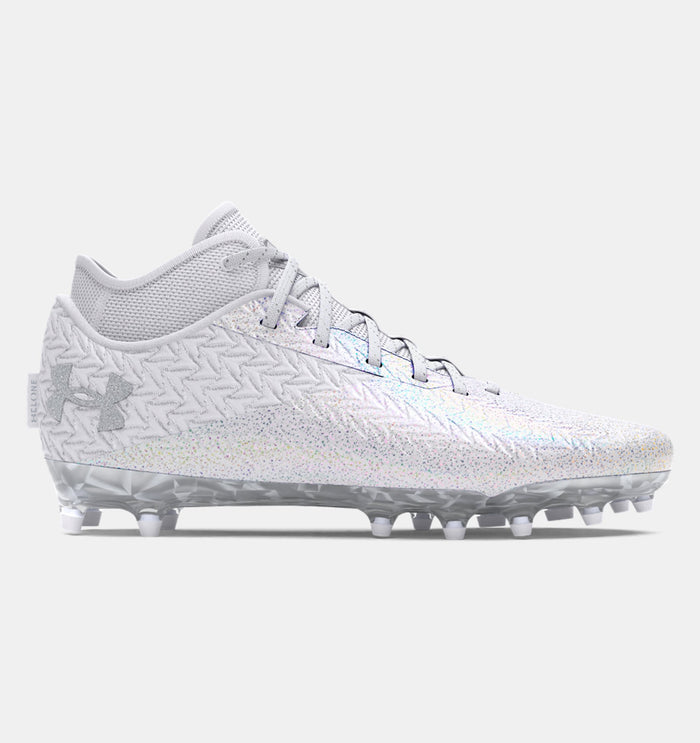 Under Armour Men's Spotlight Clone 4.0 MC VVS Footwear Under Armour White/Metallic Silver-100 6