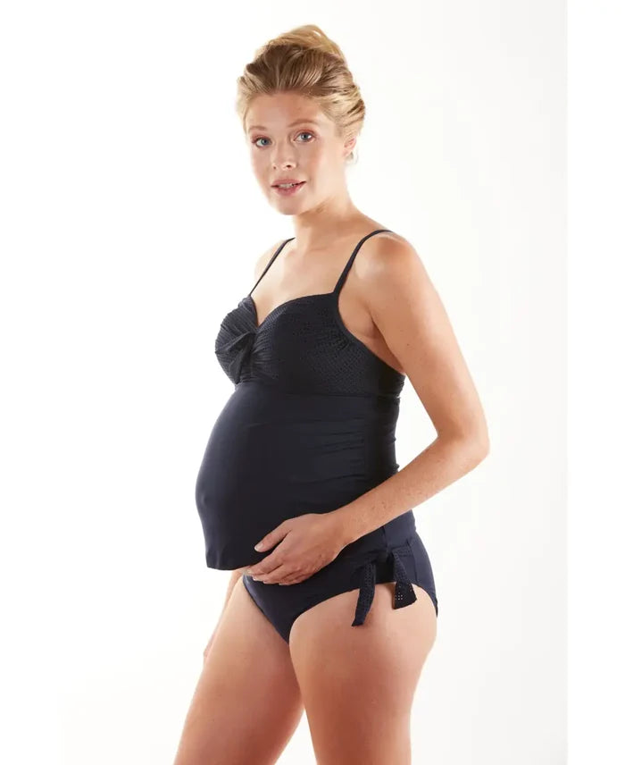 Underwired maternity tankini Portofino navy