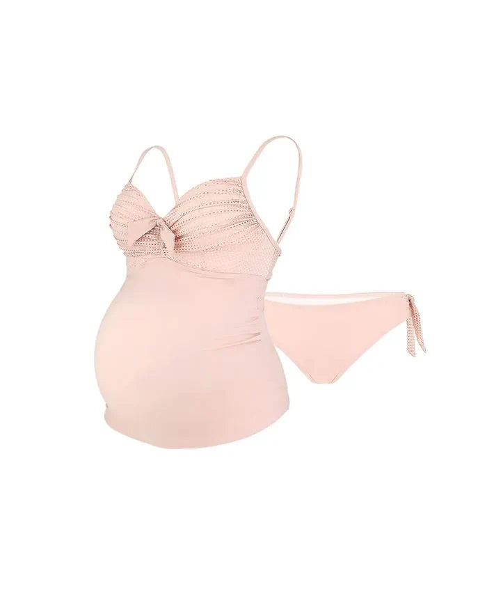 Underwired maternity tankini Portofino petal