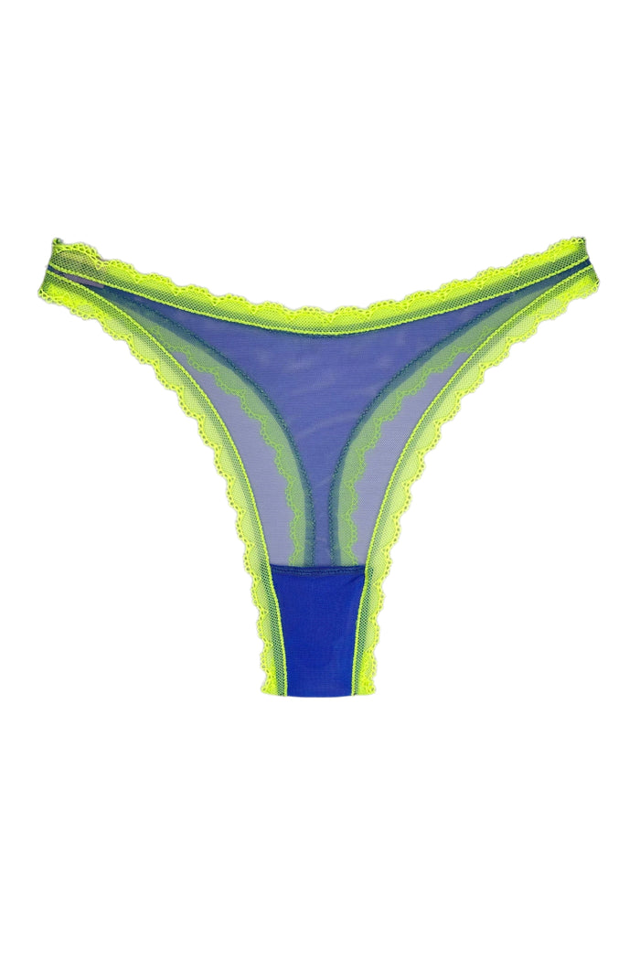 Valerie Blue high waisted thongs