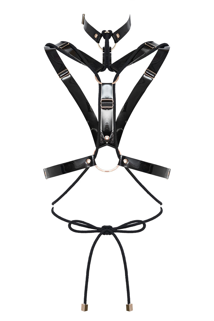 Valkyrie Shibari Black halter bra by Secret Room