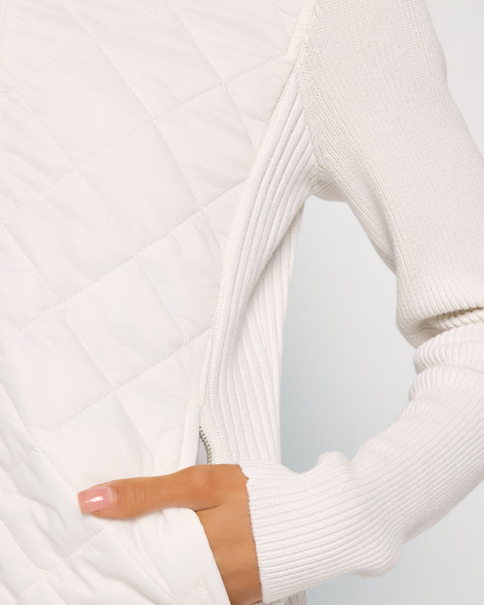 White $|& Herizon Valley Mixed Media Jacket - SOF Full Front