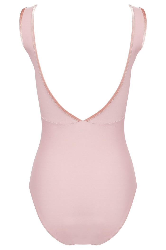 Velvet Trim Leotard ANTIQUE ROSE