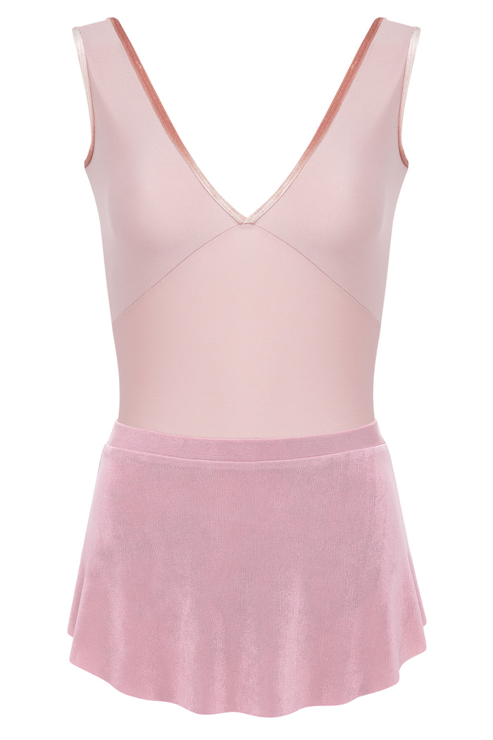 Velvet Trim Leotard ANTIQUE ROSE