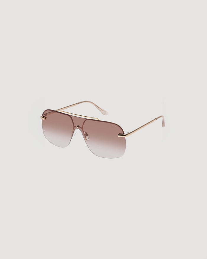 Bright Gold/Light Brown $|& AIRE Venatici Sunglasses - SOF Full Front