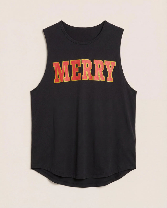 Black $|& Interval Venus Graphic Tank-Merry - Hanger Detail