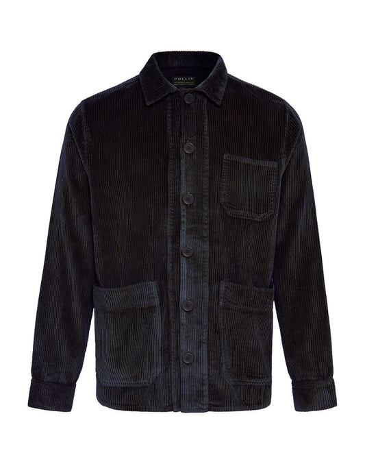 veste velours black PULLIN en coton