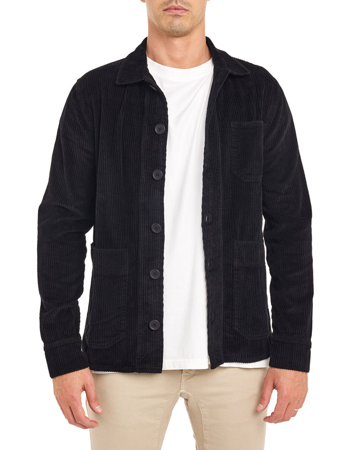 veste velours black PULLIN en coton