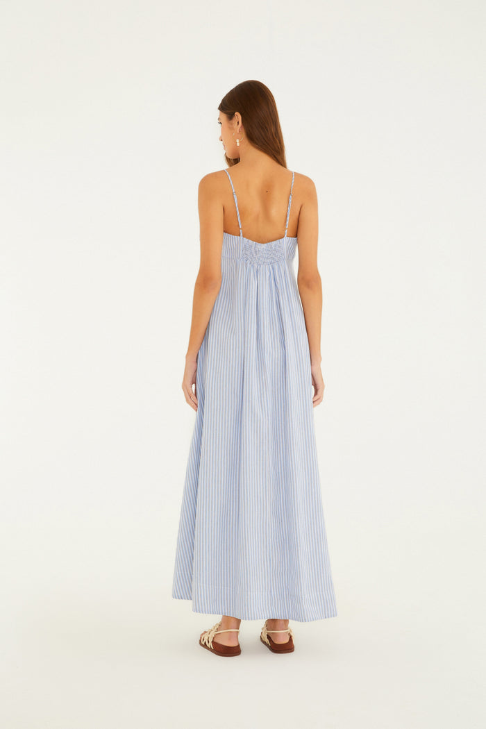 VESTIDO LARGO LISTRA