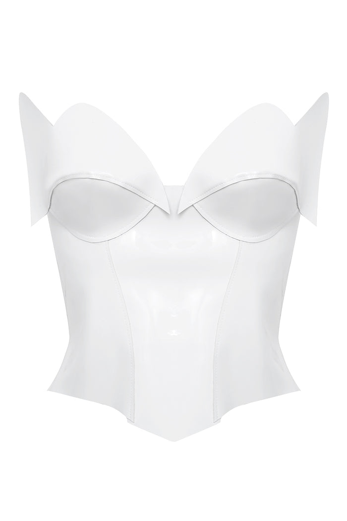 Violina White corset for YULIA NELSON