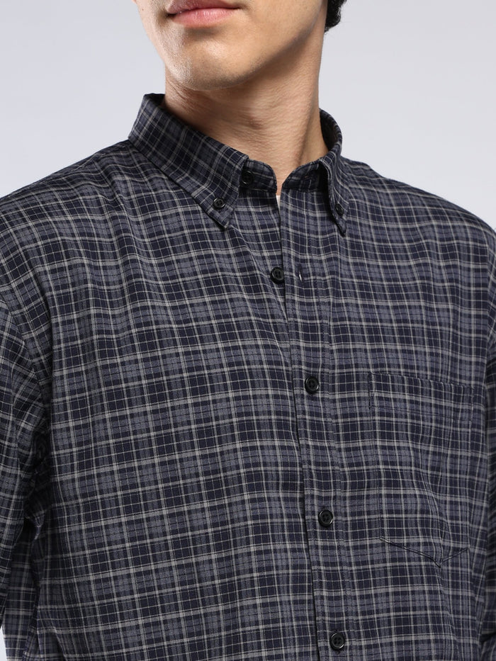 Vololo - Relaxed Fit Checks Shirt - Blue