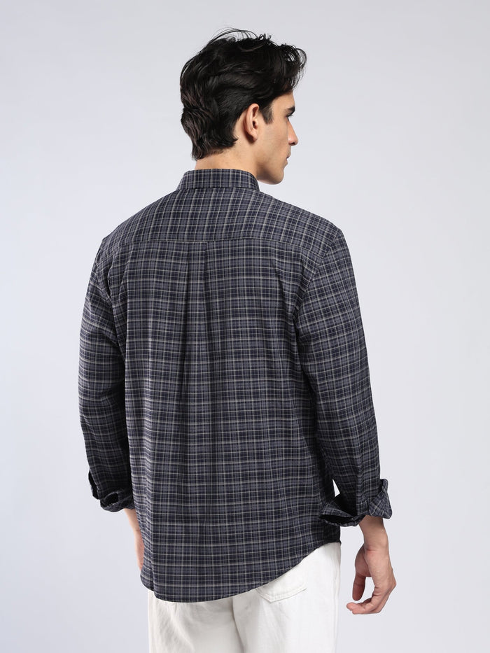 Vololo - Relaxed Fit Checks Shirt - Blue