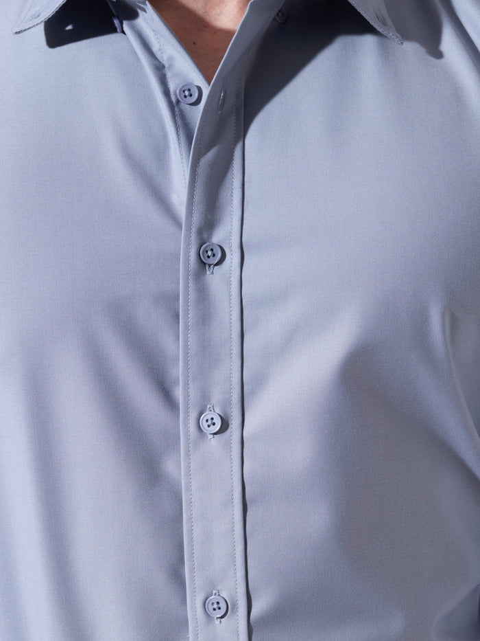 Men's Relaxed Fit Plain Shirt - Airforce Blue
