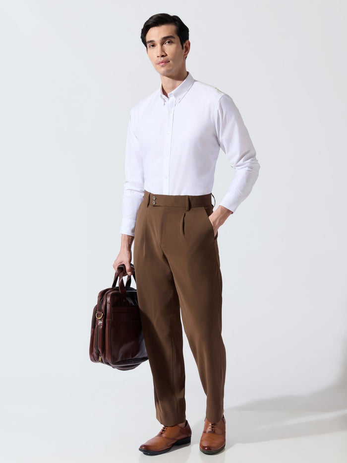 Vosha - Relaxed Fit Plain Shirt - White