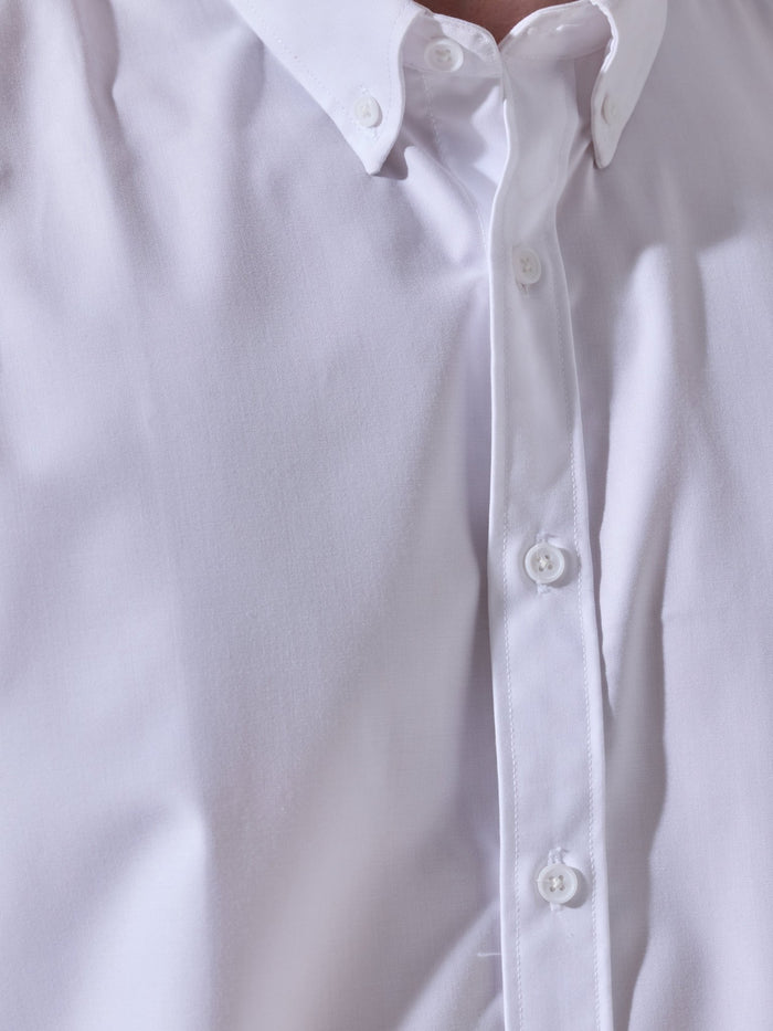 Vosha - Relaxed Fit Plain Shirt - White