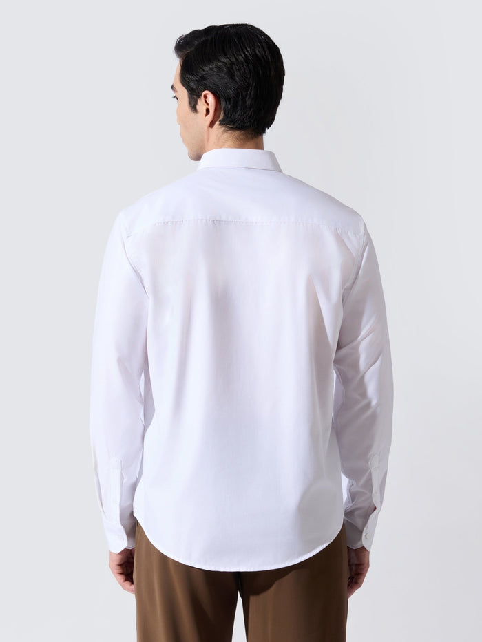 Vosha - Relaxed Fit Plain Shirt - White