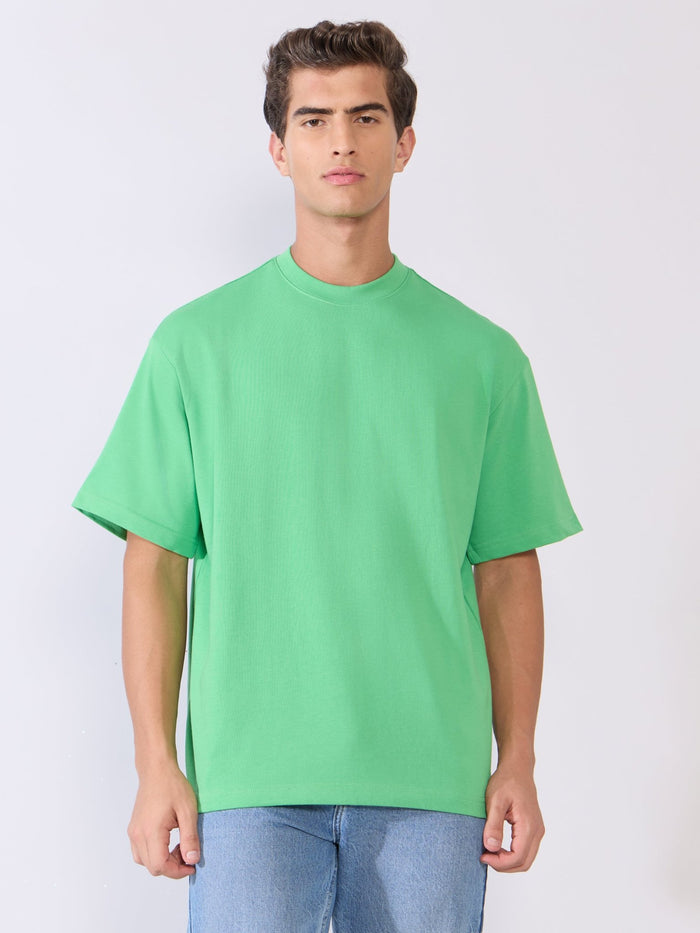 Men's Loose Fit Round Neck T-Shirt in green
