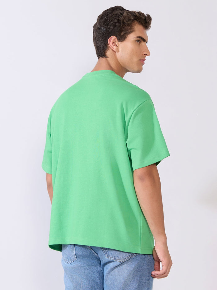 Men's Loose Fit Round Neck T-Shirt in green