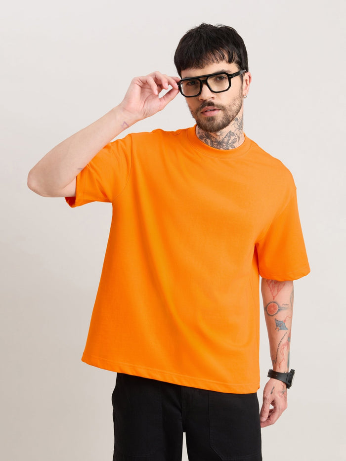 Vynora - Loose Fit  T-Shirt - Neon Orange