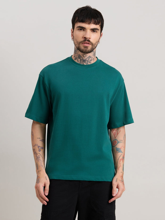 Vynora - Loose Fit  T-Shirt - Teal Green